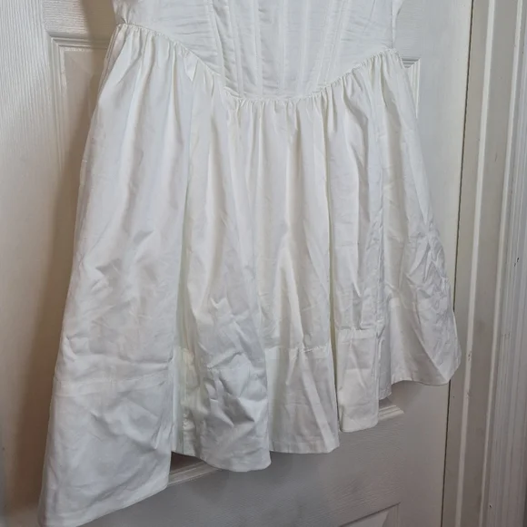 Reset By Jane White Square-Neck Corset Bodice dress Size Large - Picture 4 of 9